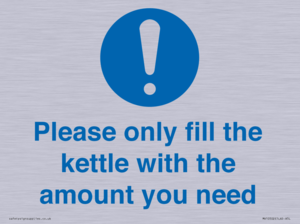Please only fill the kettle with the amount you need